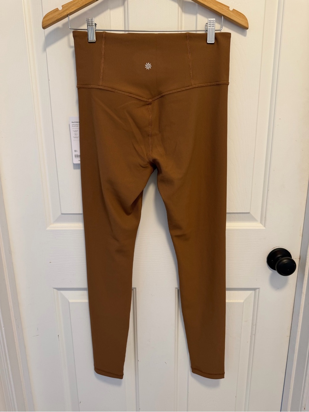 ATHLETA Elation Ultra High Rise Rib Tight Legging Walnut Brown Size Medium - Picture 6 of 11